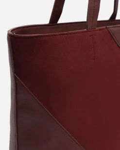 Bolso shopper grande efecto ante