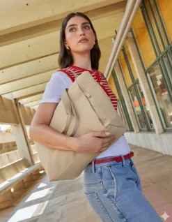 Bolso shopper grande en nylon con bolsillo para portátil (15
