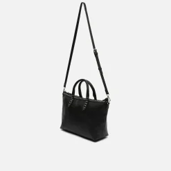 Bolso tote con asa bandolera y detalles metálicos