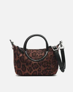 Bolso tote de fiesta animal print y asa bandolera extraíble
