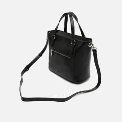 Bolso tote mediano con asa bandolera extraíble y detalles metálicos