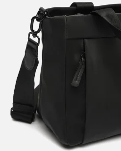 Bolso tote mediano en nylon con asa bandolera extraíble