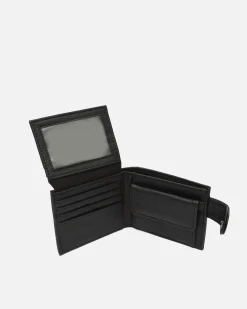 Cartera con compartimento para billetes, tarjetas y monedas con cierre