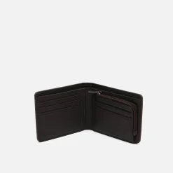 Cartera con compartimento para billetes, tarjetas y monedas