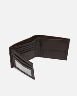 Cartera con compartimento para billetes, tarjetas y monedas