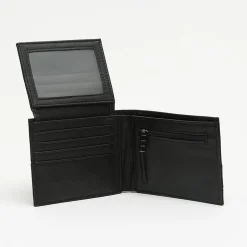 Cartera con compartimento para billetes, tarjetas y monedas