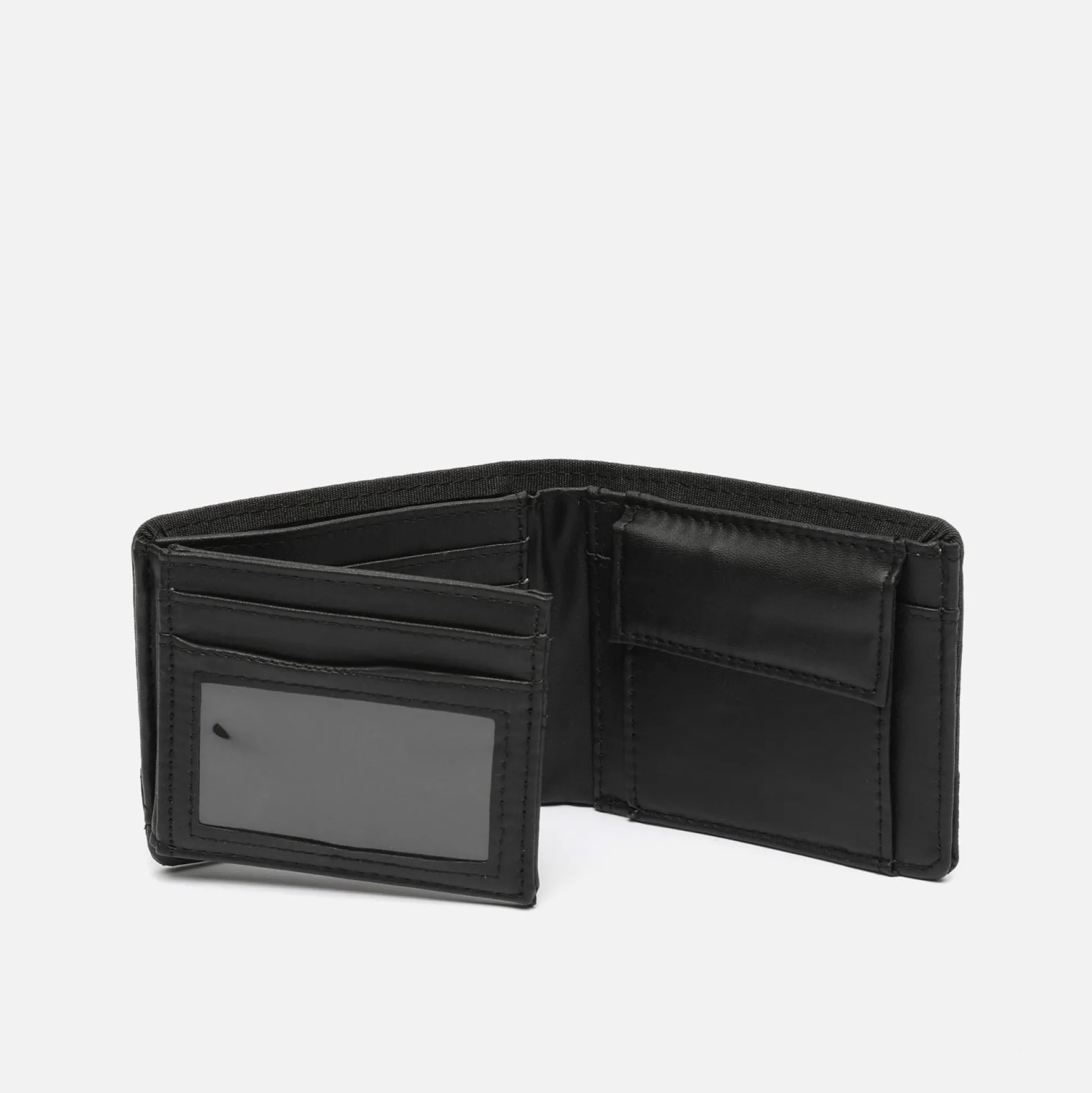 Cartera con compartimento para billetes, tarjetas y monedas