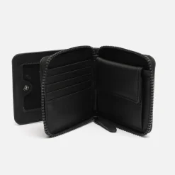 Cartera con tarjetas y monedas con cierrre de cremallera