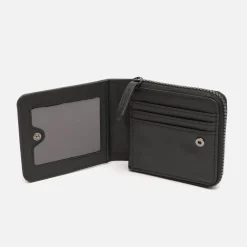 Cartera con tarjetas y monedas con cierrre de cremallera