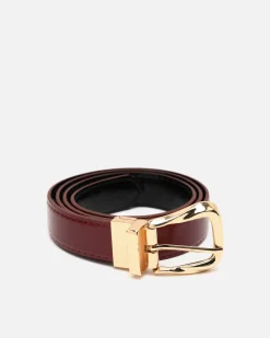 Cinturón reversible con hebilla cuadrada