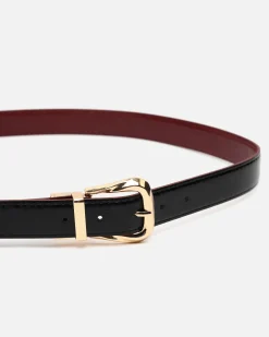 Cinturón reversible con hebilla cuadrada