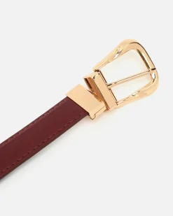 Cinturón reversible con hebilla cuadrada