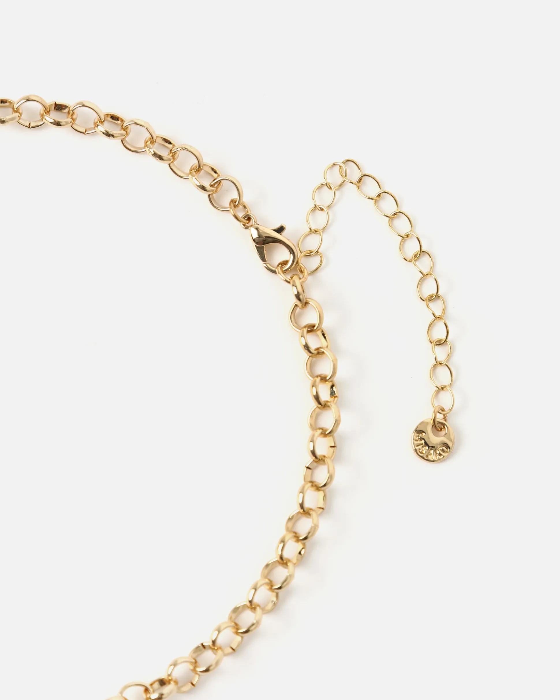 Collar corto bicolor con detalles maxi