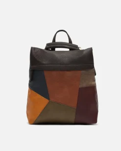 Mochila antirrobo con estampado patchwork