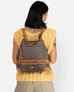 Mochila antirrobo con estampado monograma