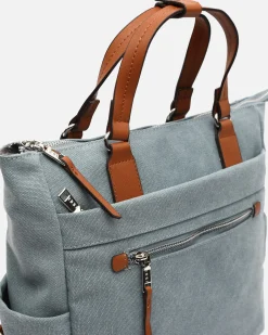 Mochila de tela con asa de mano