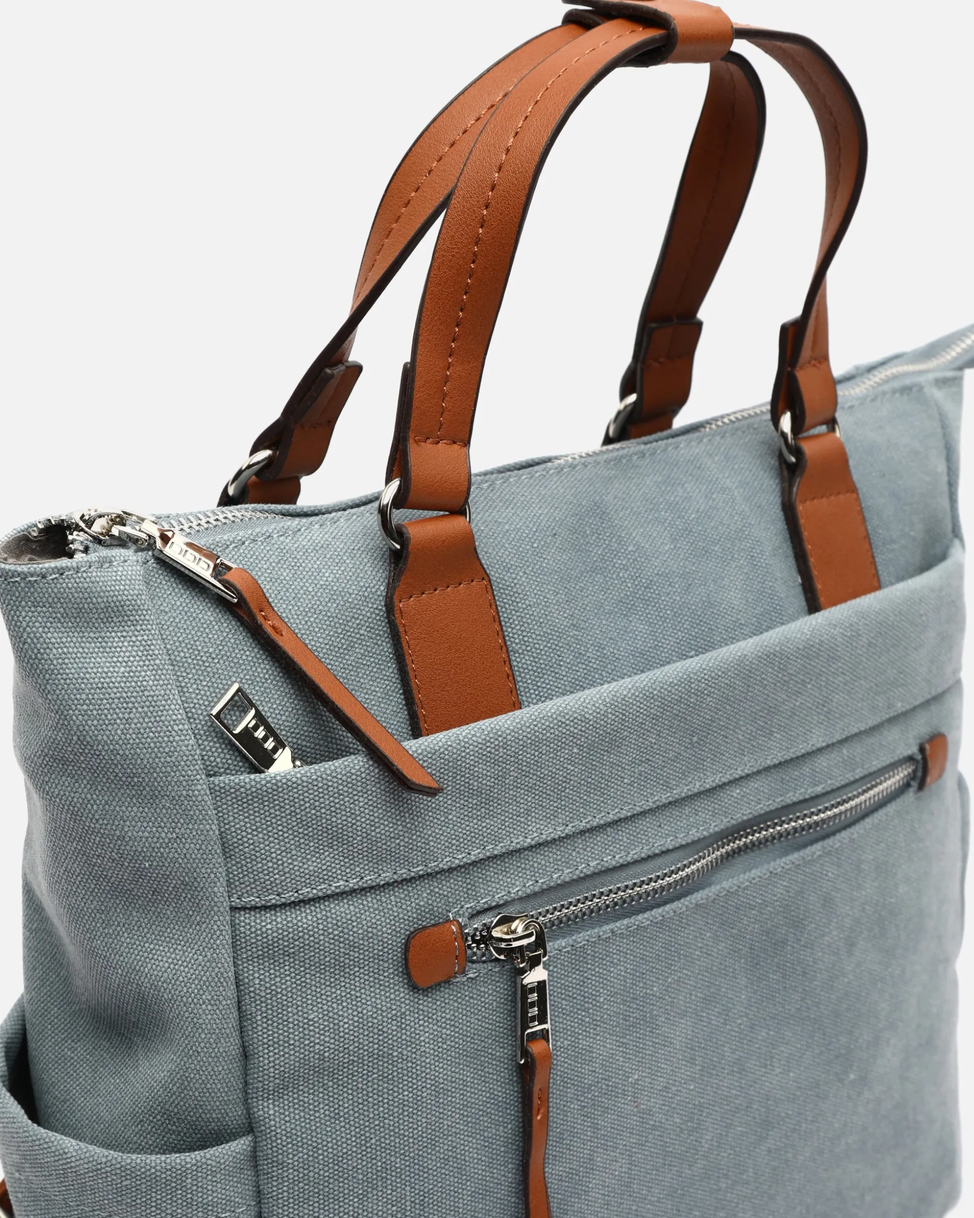 Mochila de tela con asa de mano
