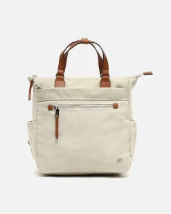 Mochila de tela con asa de mano
