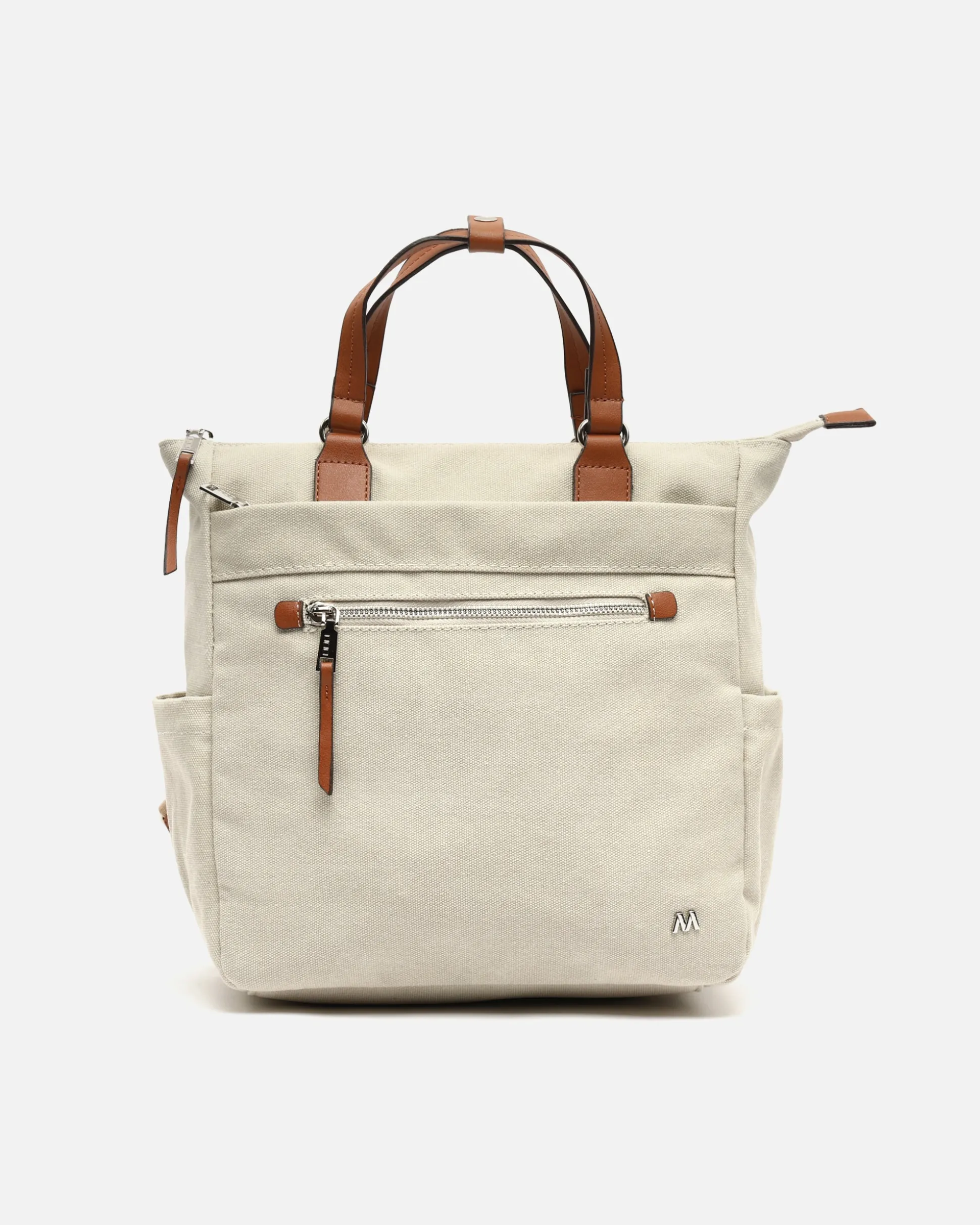 Mochila de tela con asa de mano