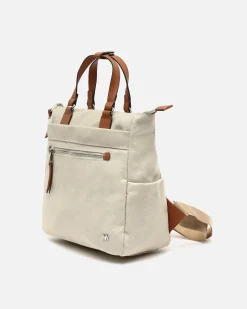 Mochila de tela con asa de mano