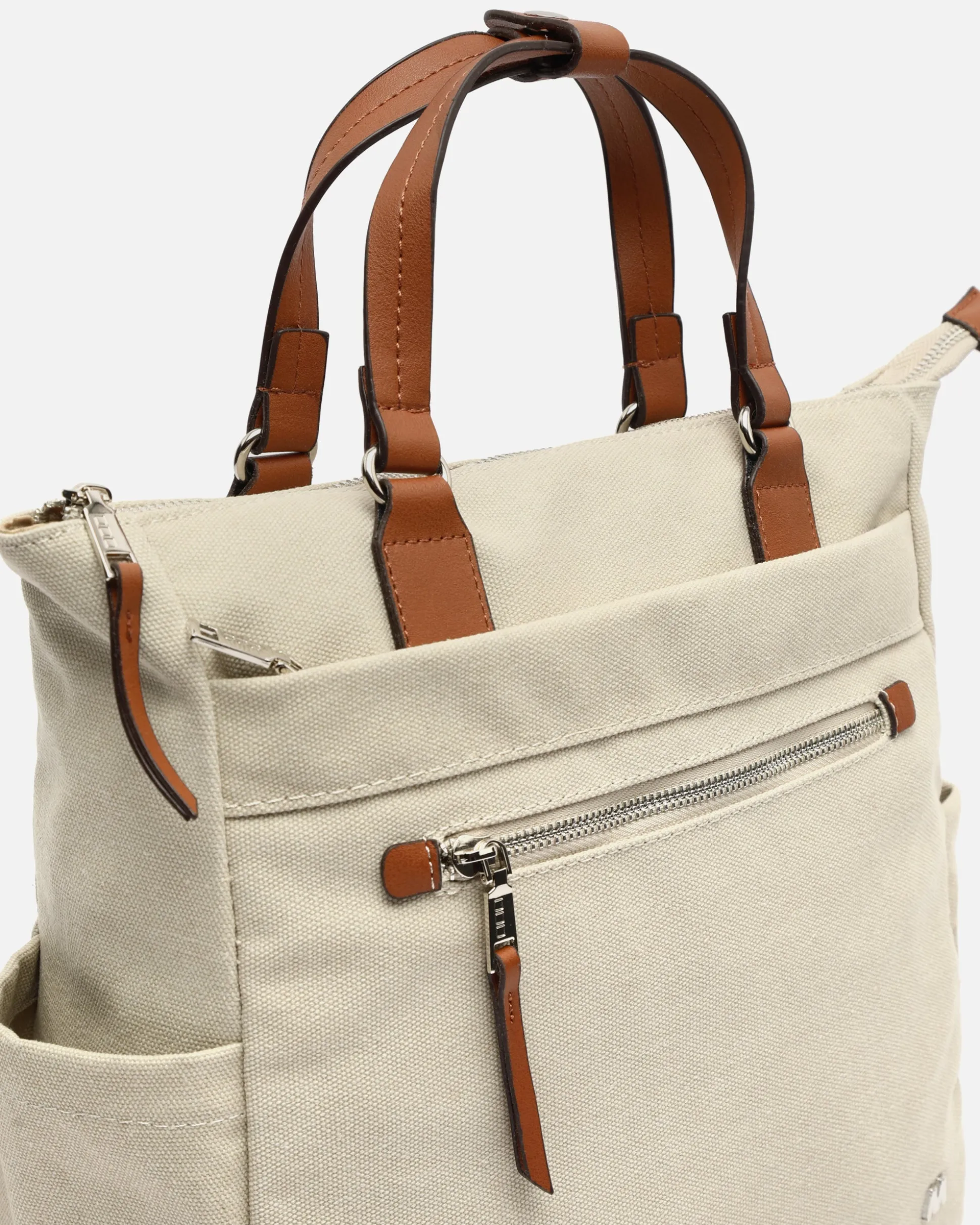 Mochila de tela con asa de mano