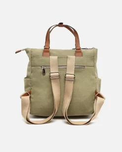 Mochila de tela con asa de mano