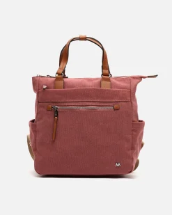 Mochila de tela con asa de mano