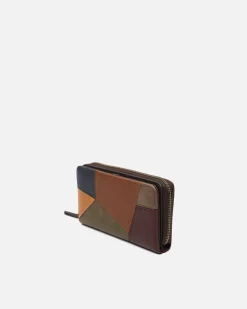Monedero grande con estampado patchwork