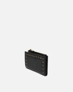 Monedero pequeño con detalles metálicos