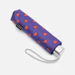 Paraguas plegable con estampado de corazones