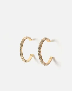 Pendientes de aro con strass