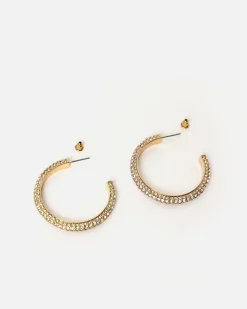 Pendientes de aro con strass