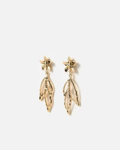 Pendientes largo flor