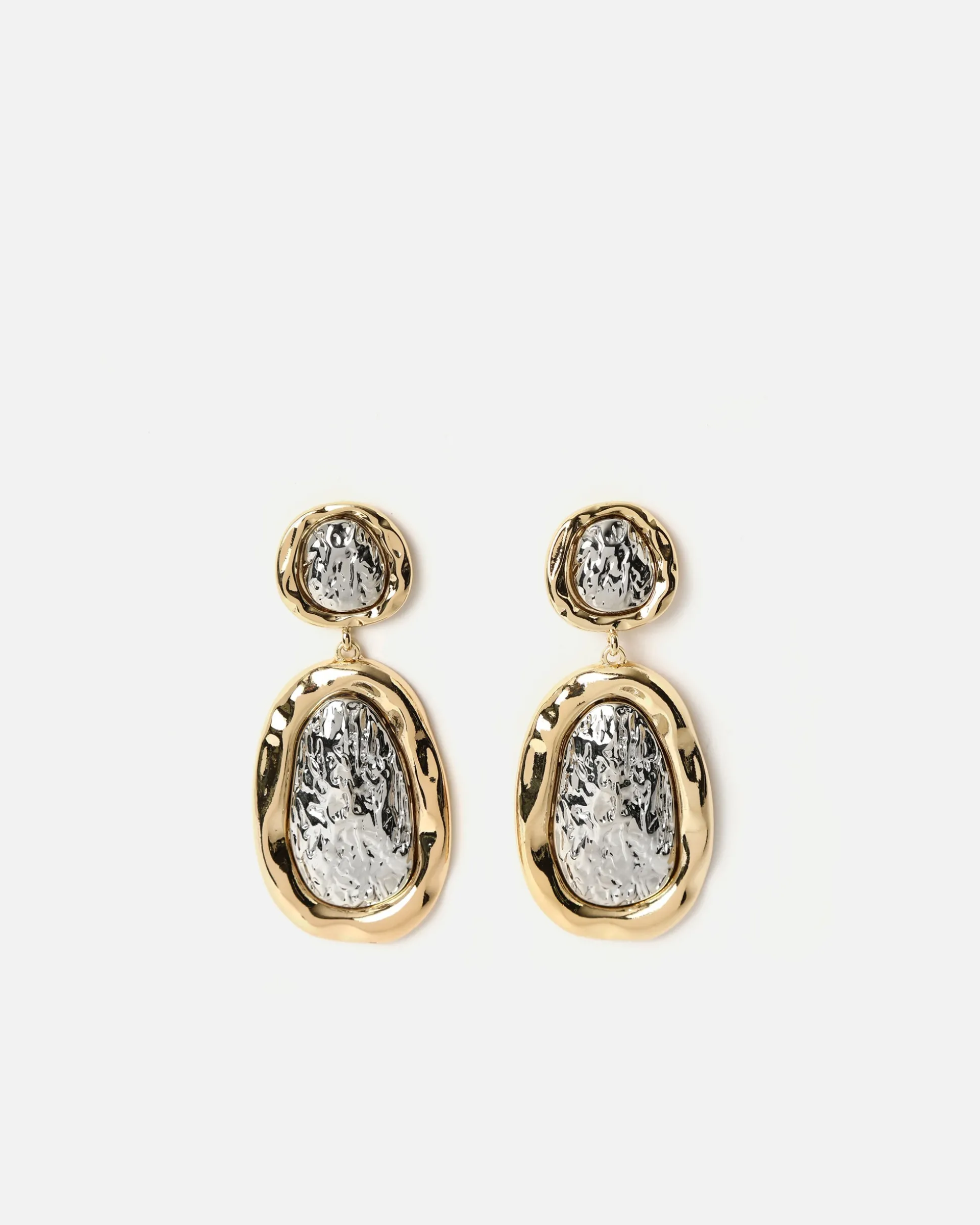Pendientes largos bicolor