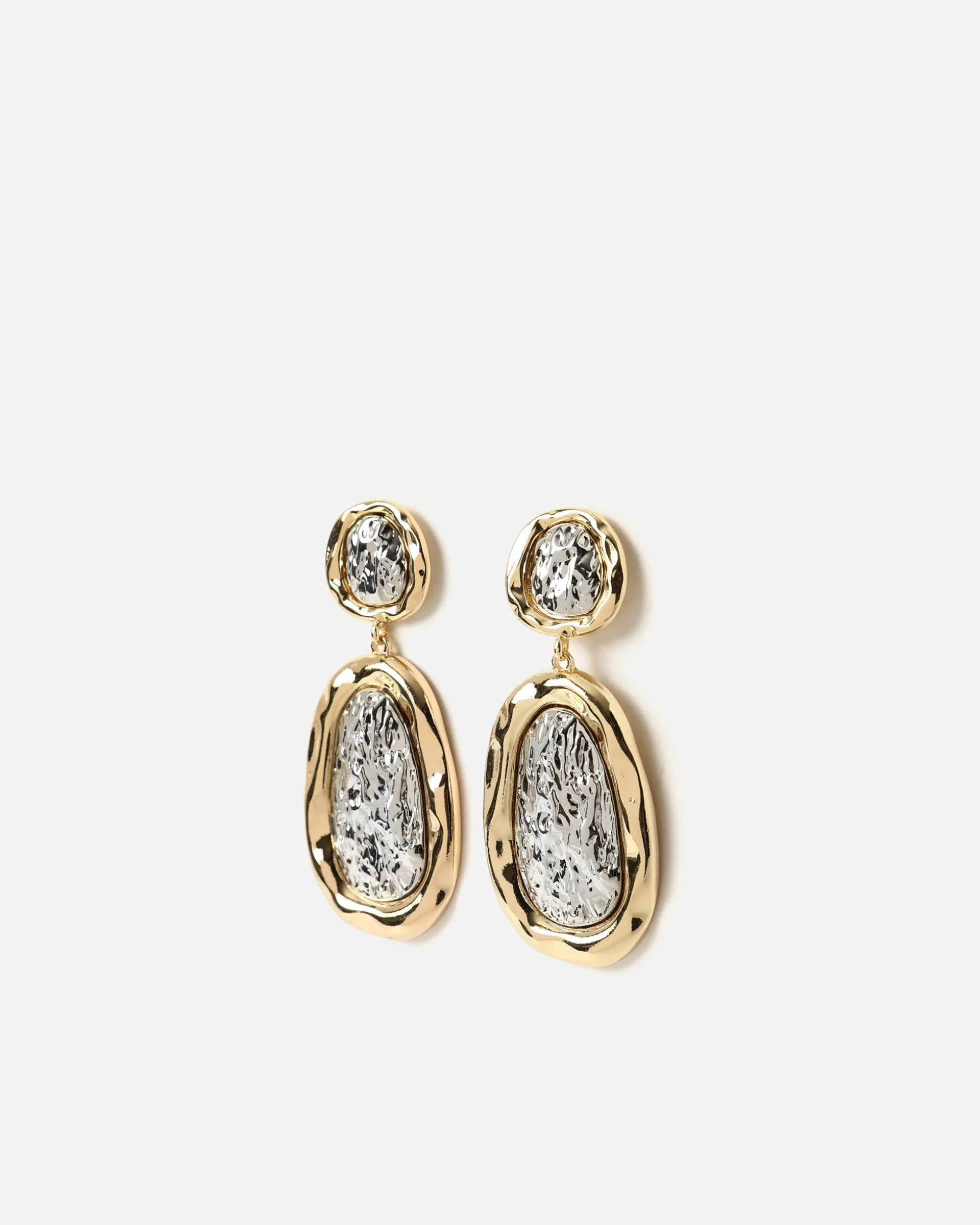 Pendientes largos bicolor